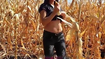 My Step-Brother Cumming In My Panties While I Work On The Corn Field 60 Fps.
