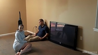 A Curvy Latina Wife Has Sex With A Cable Guy While Her Husband Is Out Of The Country.