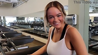 Alexis Kay'S Boobs And Pussy Get Filled With Cum In The Gym