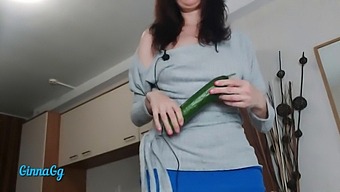 Female Ejaculation And Fisting With Cucumber In Creamy Pussy