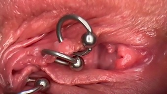 Close-Up Video Of A Wet And Pierced Clit And Pussy With Piss