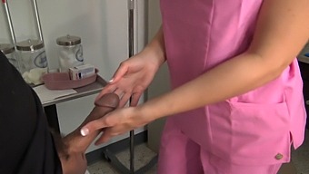 Blonde Nurse Gives Patient A Hands-On Job