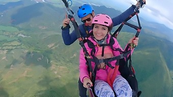 Sensual Paragliding Adventure With A Stunning Pilot And Her Lucky Passenger
