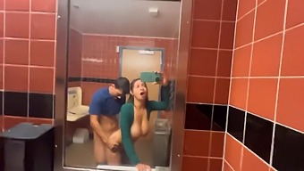 Hailey Rose'S Wild Bathroom Encounter With A Big Cock