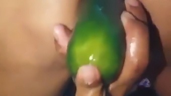 Stepmom Indulges In Anal Play With A Large Cucumber And Shares The Explicit Footage