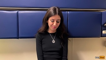 Stunning Pornstar Engages In Pov Sex On A Train For Financial Gain