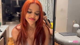 Tiny Teen With Red Hair Gives A Sensational Blowjob In Exchange For Mkt