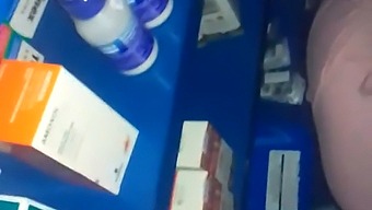 Intimate Encounter At The Pharmacy Amidst Medical Supplies