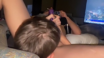 A Purple-Haired Caretaker Indulges In Wild Bisexual Sex With A Quad And A New Sex Toy