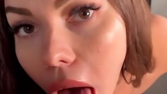 Russian Babe Takes On Big Cock In Deepthroat Blowjob