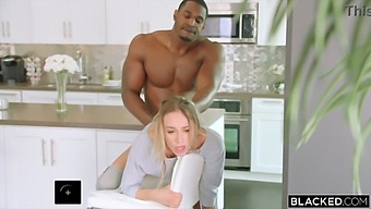 Blonde Babe Gets Her Pussy Pounded By A Strong Black Man